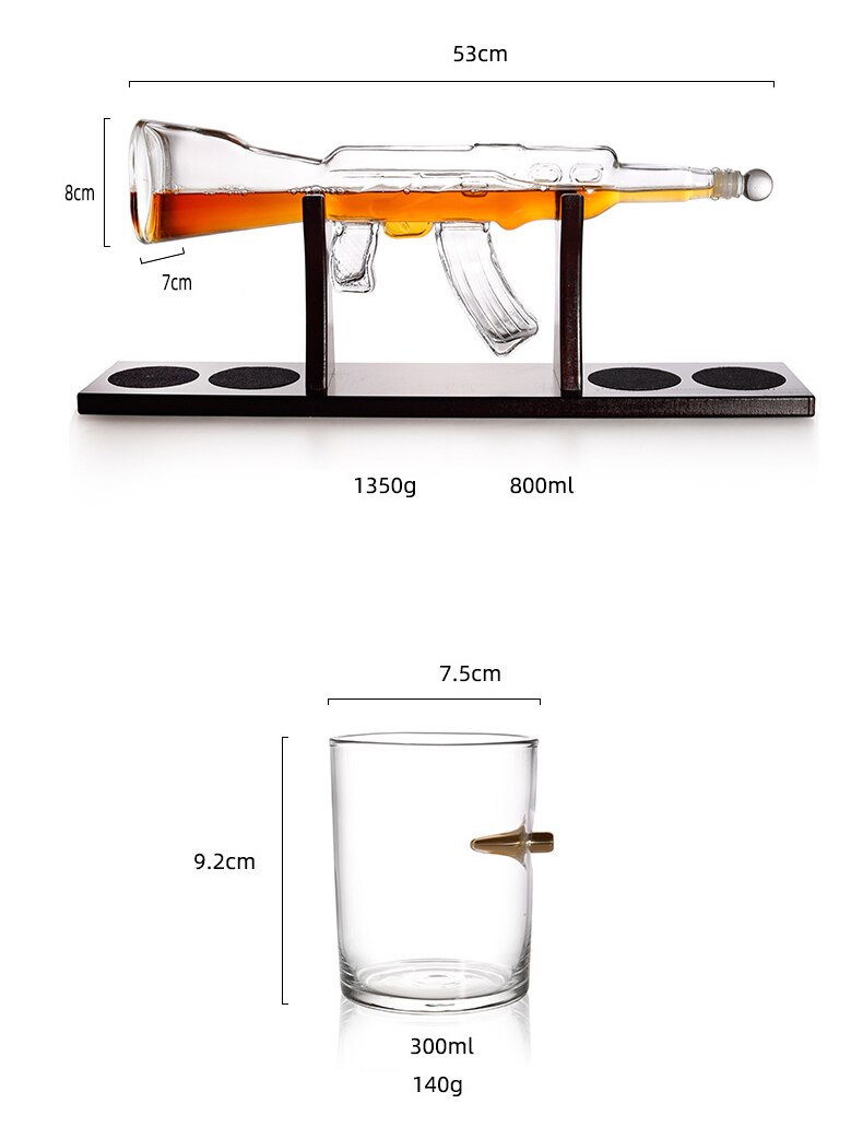 AK47 Whiskey Gun Decanter Set AK47 Whiskey Gun Decanter Set