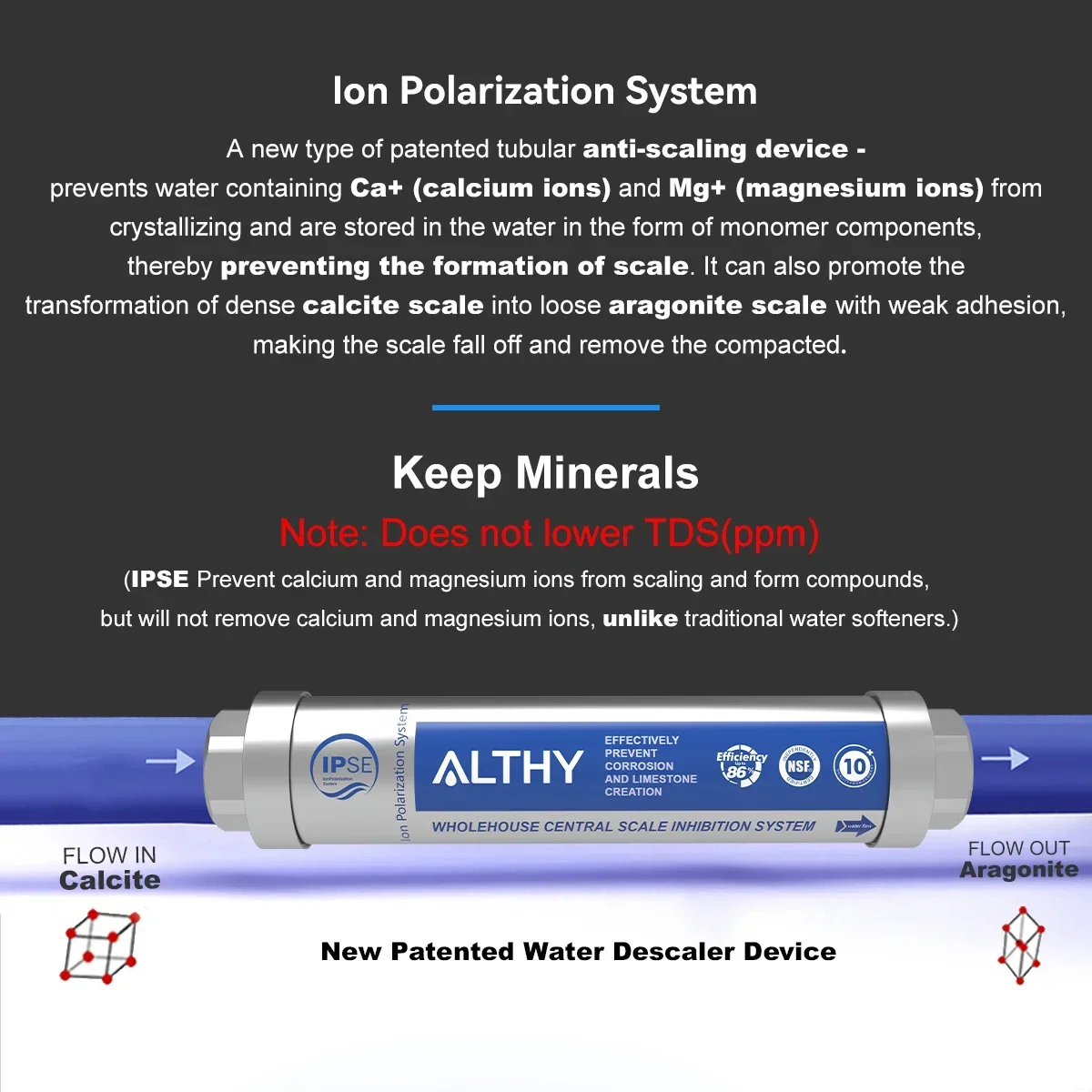 AL-WS100 Whole House Water Descaler Scale Inhibition Softener System Machine Anti Limescale Corrosion & Hard water AL-WS100 Whole House Water Descaler Scale Inhibition Softener System Machine Anti Limescale Corrosion & Hard water