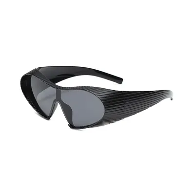 Alien Uv Resistant Sunglasses, Punk Goggles, Futuristic Y2k Large Frame Integrated Sunglasses Alien Uv Resistant Sunglasses, Punk Goggles, Futuristic Y2k Large Frame Integrated Sunglasses