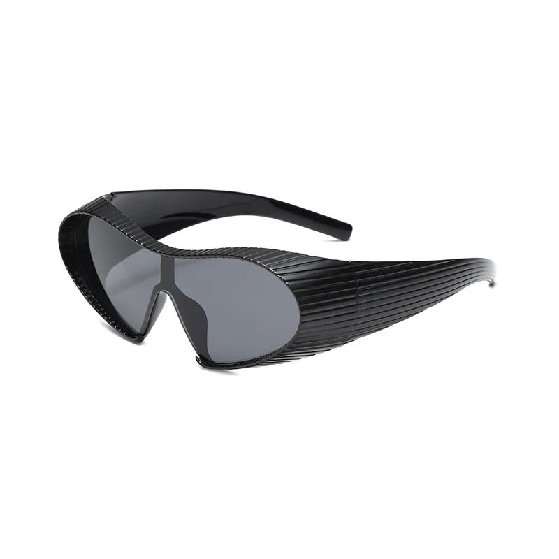 Alien Uv Resistant Sunglasses, Punk Goggles, Futuristic Y2k Large Frame Integrated Sunglasses Alien Uv Resistant Sunglasses, Punk Goggles, Futuristic Y2k Large Frame Integrated Sunglasses