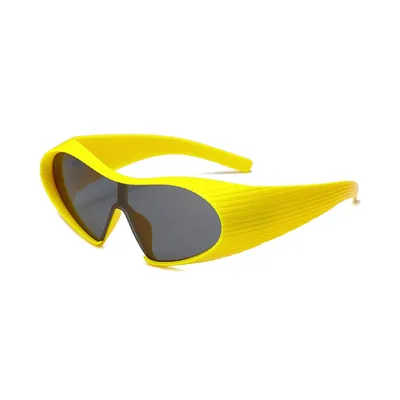 Alien Uv Resistant Sunglasses, Punk Goggles, Futuristic Y2k Large Frame Integrated Sunglasses Alien Uv Resistant Sunglasses, Punk Goggles, Futuristic Y2k Large Frame Integrated Sunglasses