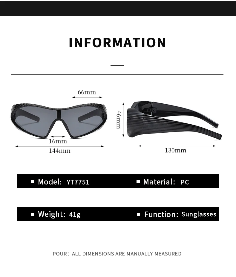 Alien Uv Resistant Sunglasses, Punk Goggles, Futuristic Y2k Large Frame Integrated Sunglasses Alien Uv Resistant Sunglasses, Punk Goggles, Futuristic Y2k Large Frame Integrated Sunglasses