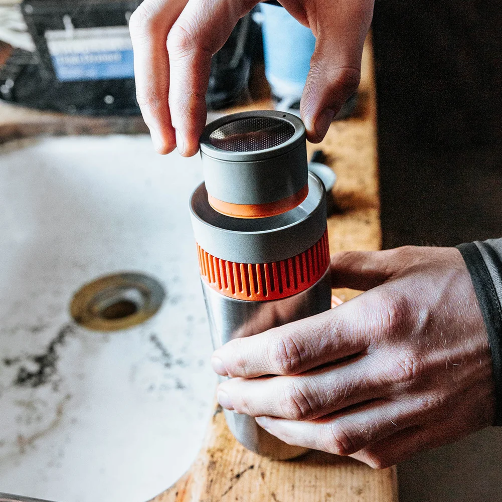 All-in-one Vacuum Pressured Portable Coffee Maker, Insulated Travel Mug, Hand Powered and Pressure Brewer