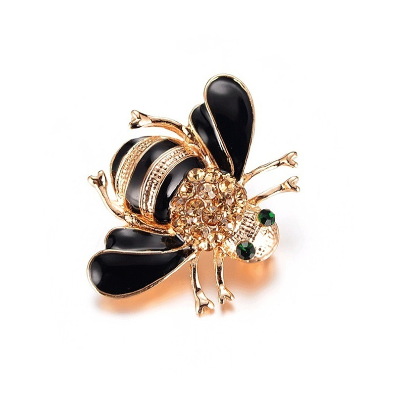 Alloy and Crystal Bee Pin Brooch
