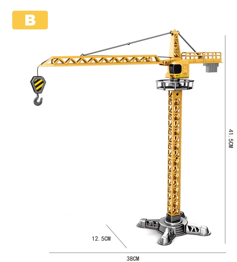 Alloy Engineering Diecast Tower Crane Classic Construction Model Vehicle Loader Tractor Excavator Toys for Boys Gift Alloy Engineering Diecast Tower Crane Classic Construction Model Vehicle Loader Tractor Excavator Toys for Boys Gift