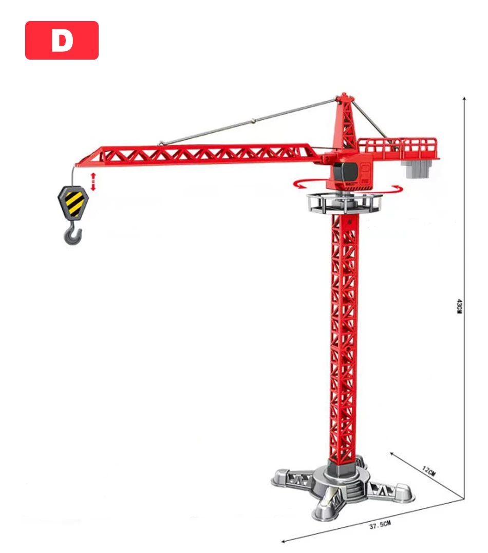 Alloy Engineering Diecast Tower Crane Classic Construction Model Vehicle Loader Tractor Excavator Toys for Boys Gift Alloy Engineering Diecast Tower Crane Classic Construction Model Vehicle Loader Tractor Excavator Toys for Boys Gift