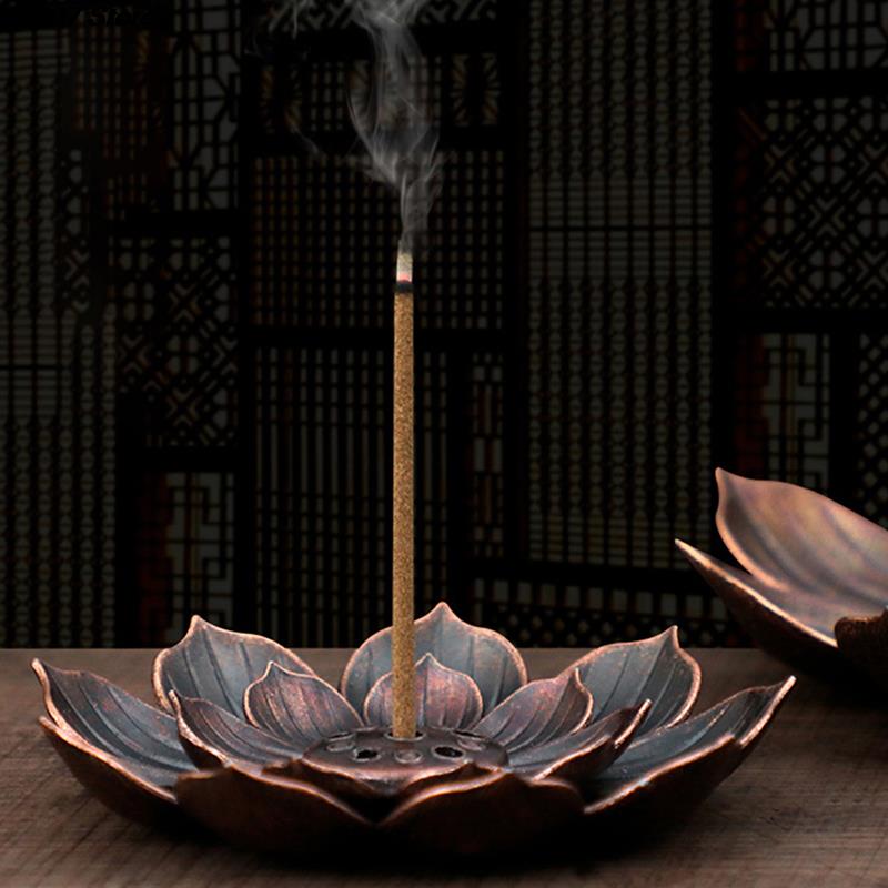 Alloy Incense Burner Stick Holder Plate Buddhism Lotus Censer Bronze Nasturtium Incense Burner 12 Styles Alloy Incense Burner Stick Holder Plate Buddhism Lotus Censer Bronze Nasturtium Incense Burner 12 Styles