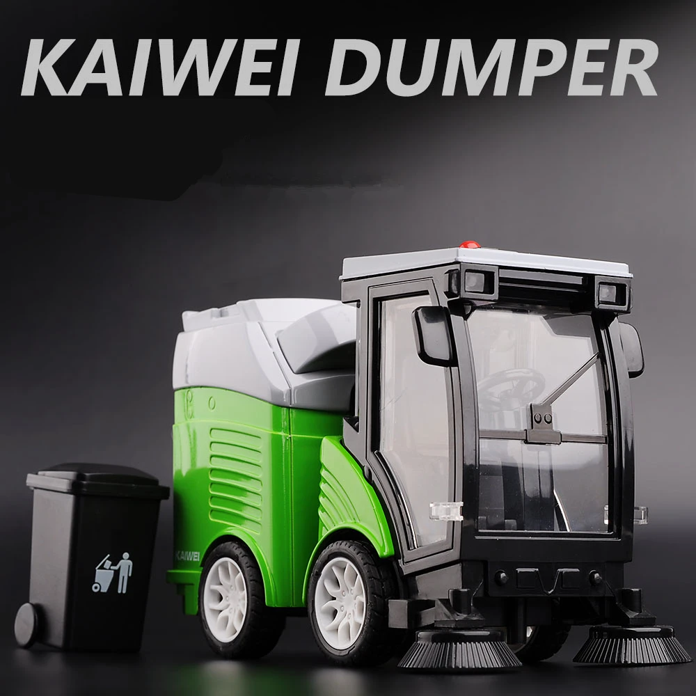 Alloy Sweeper Model Diecast Road Cleaning Refuse Bin Classification Sanitation Vehicles Car Model Sound and Light Kids Alloy Sweeper Model Diecast Road Cleaning Refuse Bin Classification Sanitation Vehicles Car Model Sound and Light Kids