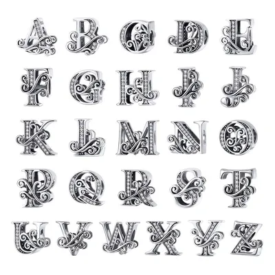 Alphabet Beads Charm Pendant