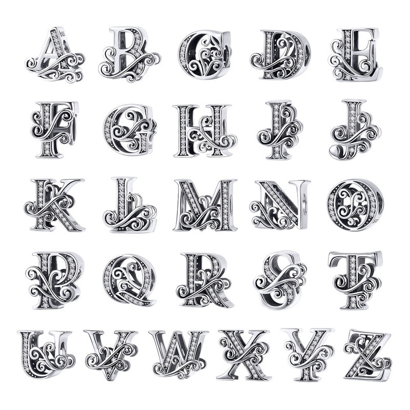 Alphabet Beads Charm Pendant