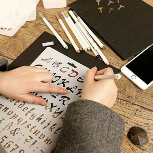Alphabet Stencil DIY Art and Crafts