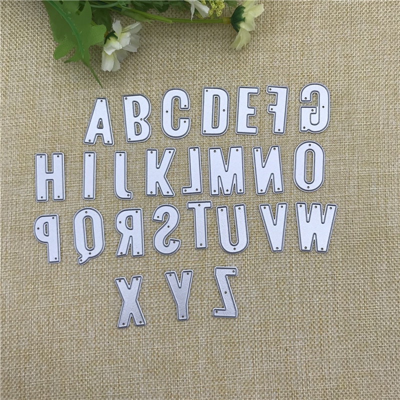 Alphabet Stencils 26PC Metal Dies