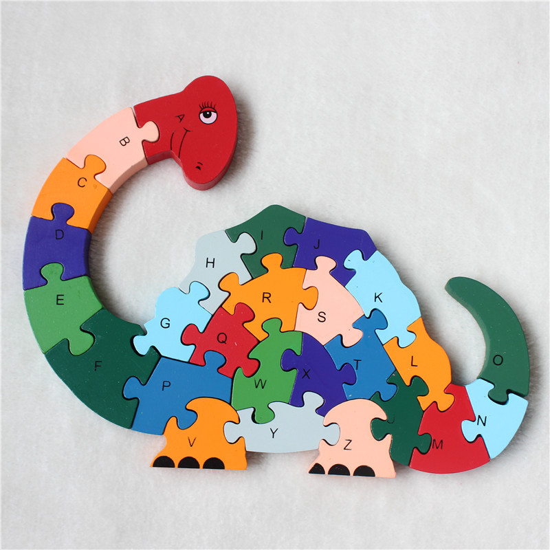 Alphabet Wooden Dinosaur Puzzle Alphabet Wooden Dinosaur Puzzle