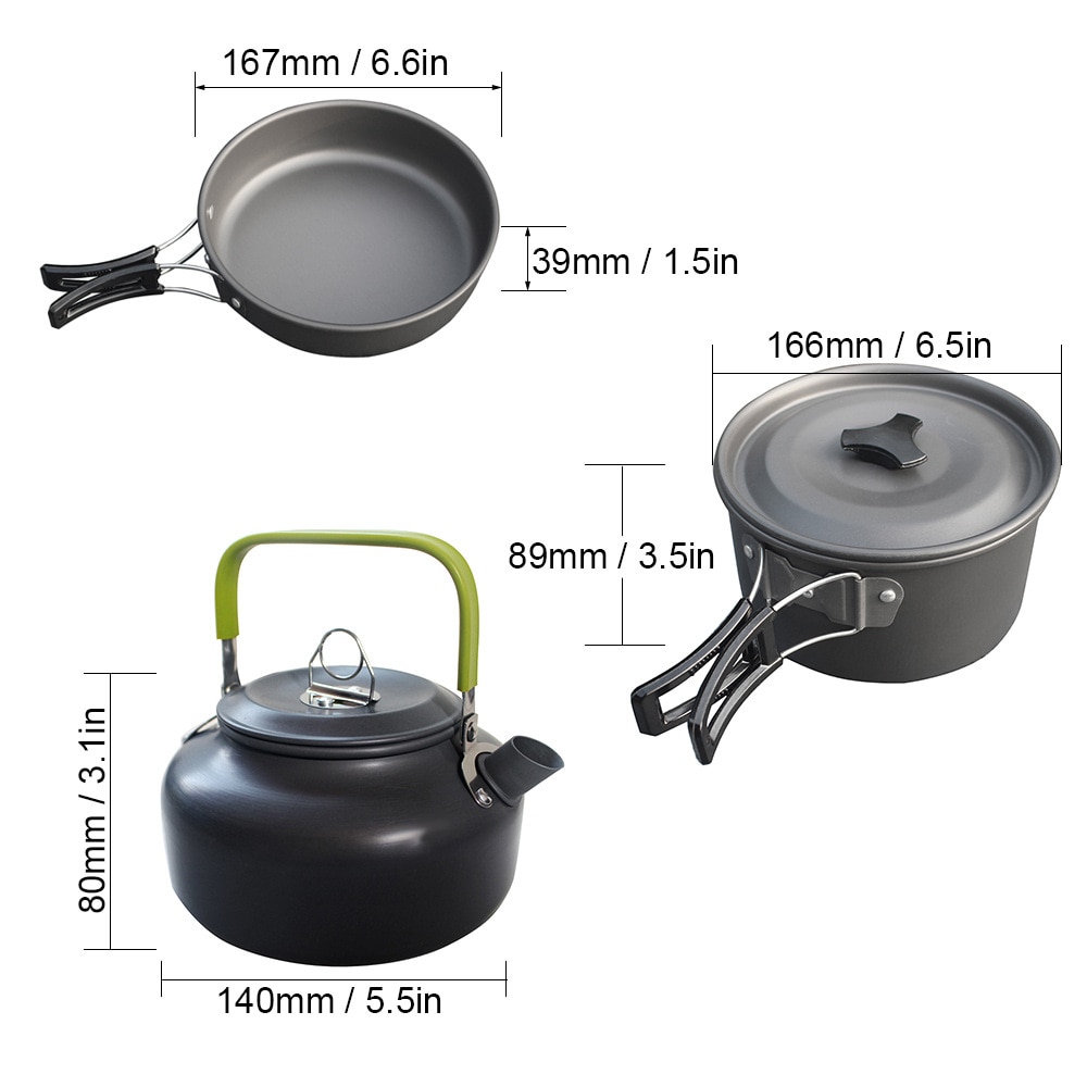 Aluminum Camping Cookware Set