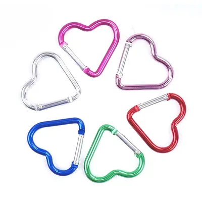Aluminum Heart Shaped Carabiners (3Pcs) Aluminum Heart Shaped Carabiners (3Pcs)