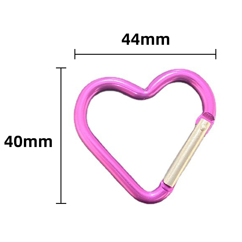 Aluminum Heart Shaped Carabiners (3Pcs) Aluminum Heart Shaped Carabiners (3Pcs)