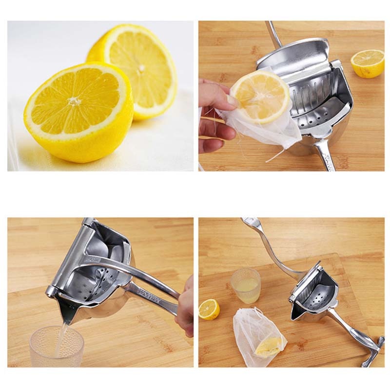 Aluminum Metal Hand Juicer with Spout