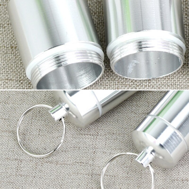 Aluminum Multi Grid Keychain Pill Case Aluminum Multi Grid Keychain Pill Case