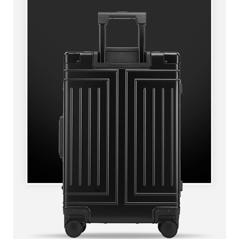 Aluminum Trolley Suitcase Waterproof Metallic Cabin Luggage Trolley Bag Aluminum Travel Suitcase With Wheels