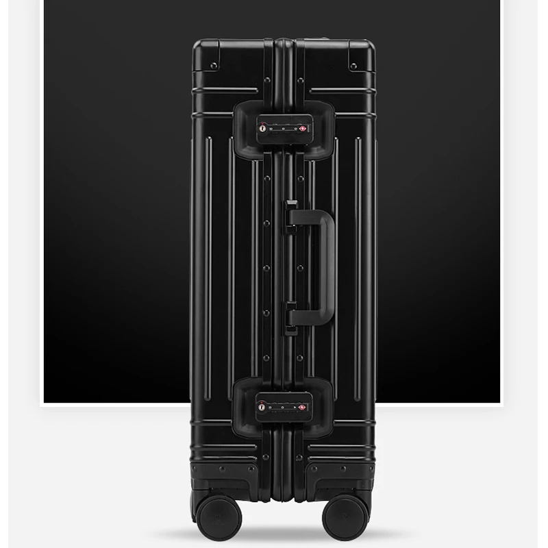Aluminum Trolley Suitcase Waterproof Metallic Cabin Luggage Trolley Bag Aluminum Travel Suitcase With Wheels