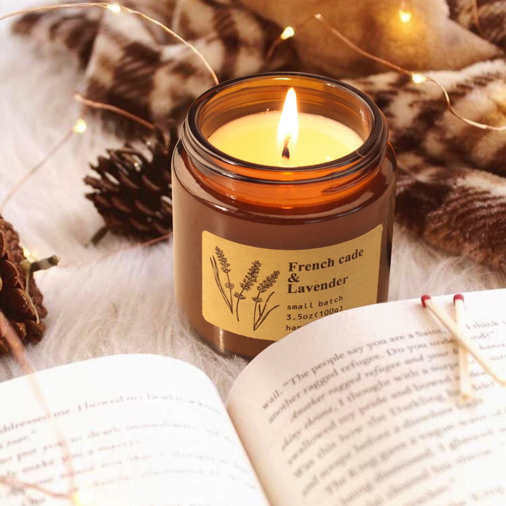 Amber Glass Candle Jars with Lids (6pcs) Amber Glass Candle Jars with Lids (6pcs)
