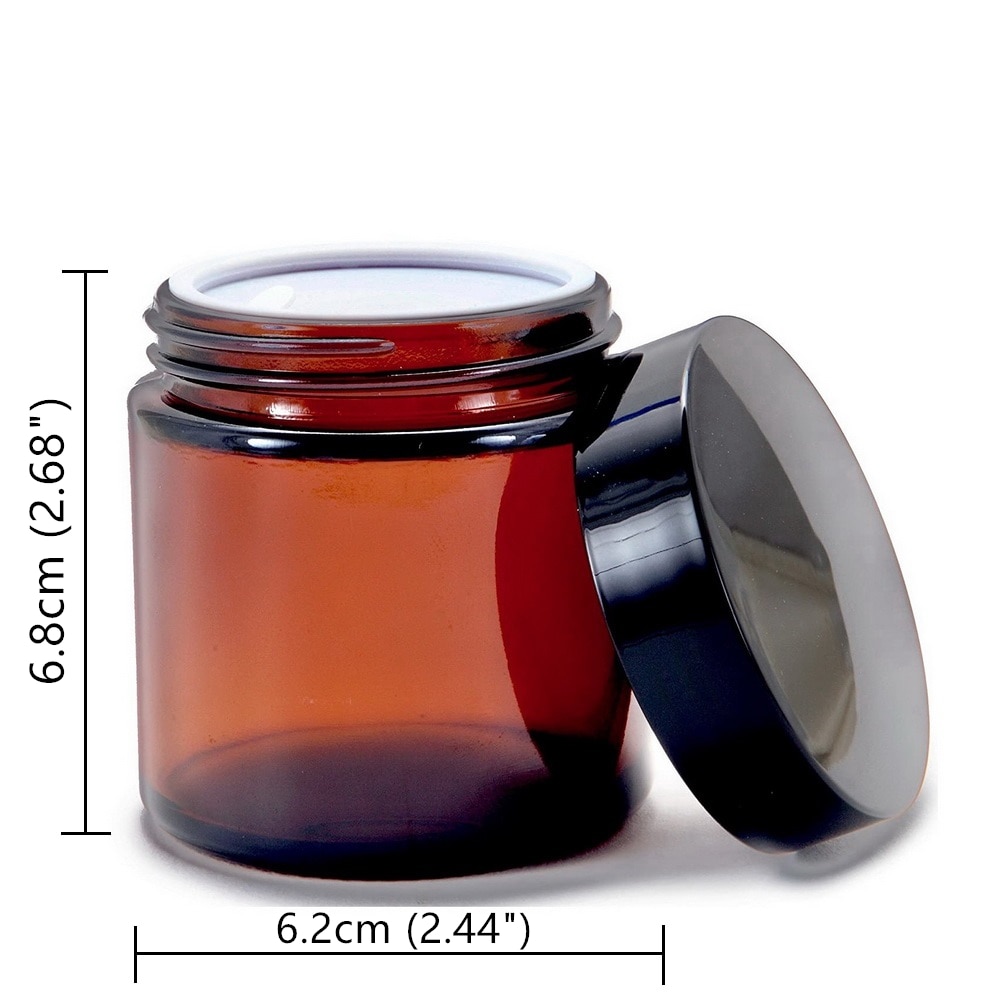 Amber Glass Candle Jars with Lids (6pcs) Amber Glass Candle Jars with Lids (6pcs)