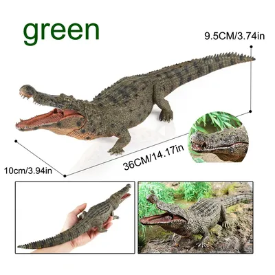 Amphibian Crocodile Model Simulation Mobile Clay Education and interesting games, boys and girls collect ornaments.