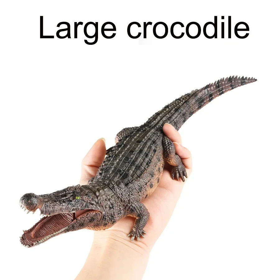 Amphibian Crocodile Model Simulation Mobile Clay Education and interesting games, boys and girls collect ornaments.