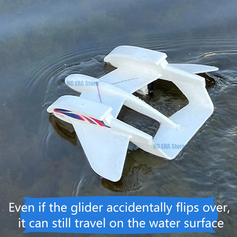 Amphibious Waterproof Gyro Stabilized EPP Foam Fixed-Wing Glider Aircraft RC Plane with LED Lights 2.4G Radio Control