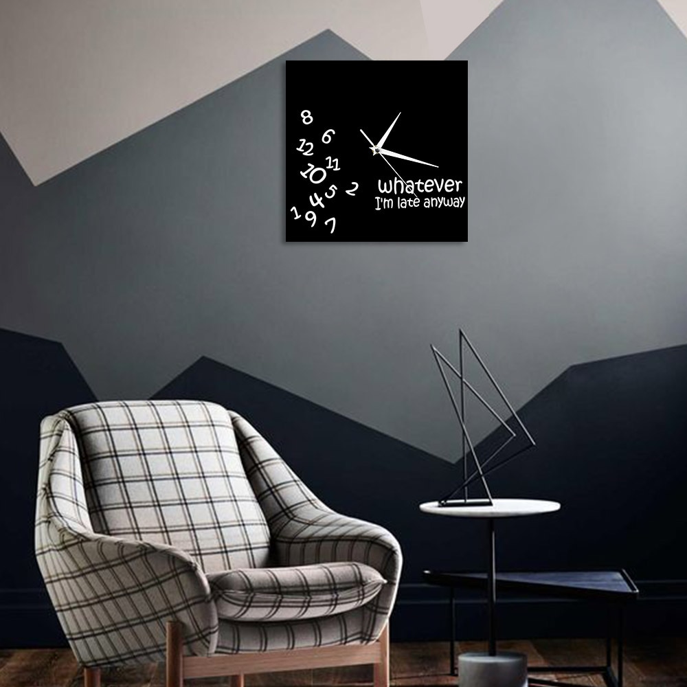 Analog Funny Square Wall Clock Analog Funny Square Wall Clock