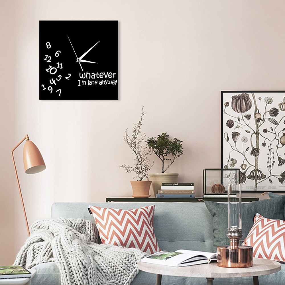 Analog Funny Square Wall Clock Analog Funny Square Wall Clock
