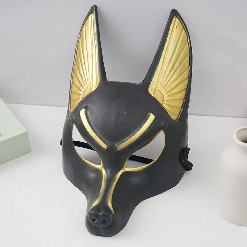 Ancient Egyptian Anubis Cosplay Face Mask Wolf Head Helmet Costume Party Show Prop Halloween Fancy Dress Ball Toy Ancient Egyptian Anubis Cosplay Face Mask Wolf Head Helmet Costume Party Show Prop Halloween Fancy Dress Ball Toy