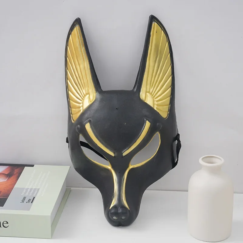 Ancient Egyptian Anubis Cosplay Face Mask Wolf Head Helmet Costume Party Show Prop Halloween Fancy Dress Ball Toy Ancient Egyptian Anubis Cosplay Face Mask Wolf Head Helmet Costume Party Show Prop Halloween Fancy Dress Ball Toy