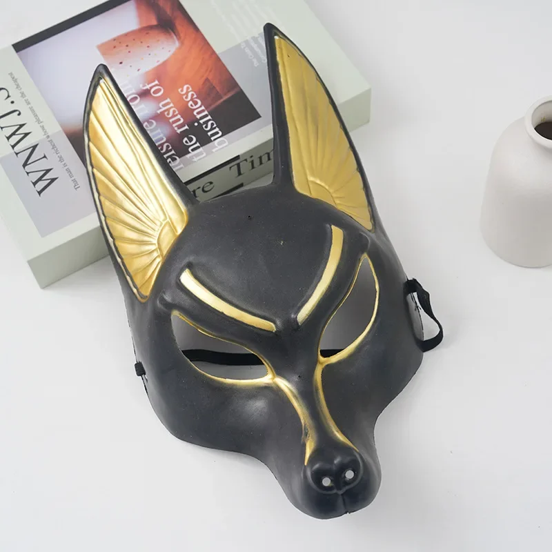 Ancient Egyptian Anubis Cosplay Face Mask Wolf Head Helmet Costume Party Show Prop Halloween Fancy Dress Ball Toy Ancient Egyptian Anubis Cosplay Face Mask Wolf Head Helmet Costume Party Show Prop Halloween Fancy Dress Ball Toy