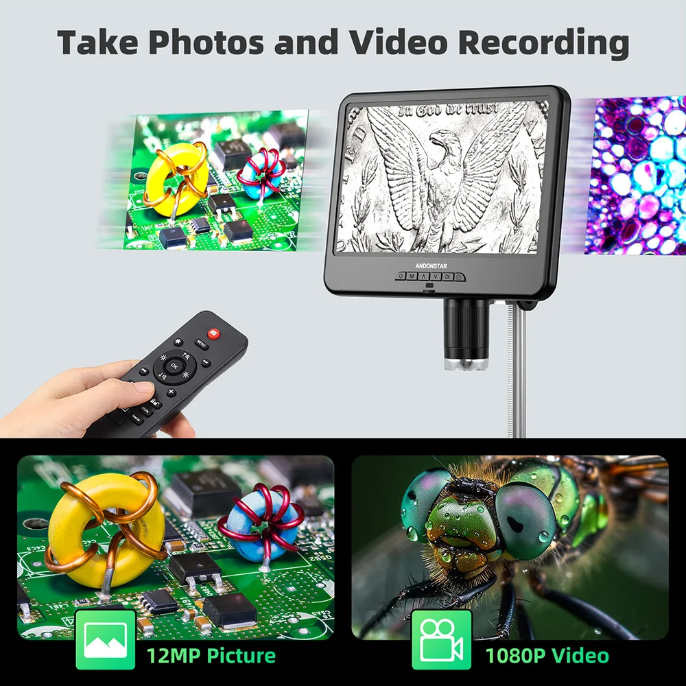 Andonstar AD210 Digital Microscope 10.1 inch Adjustable LCD for Electronics Microscope Tool PCB/SMD 1080P Soldering Andonstar AD210 Digital Microscope 10.1 inch Adjustable LCD for Electronics Microscope Tool PCB/SMD 1080P Soldering