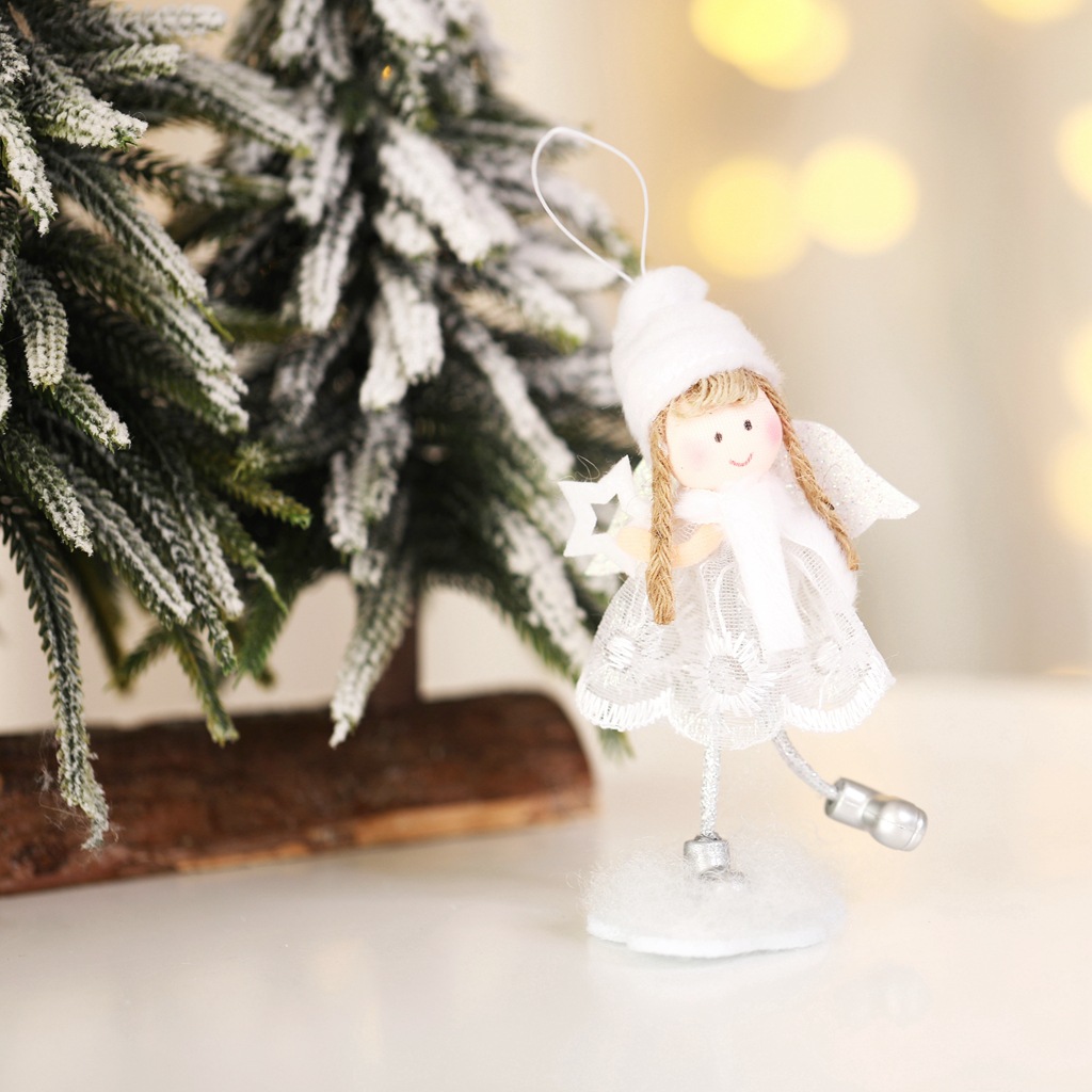 Angel Christmas Ornaments with Glitter Wings Angel Christmas Ornaments with Glitter Wings