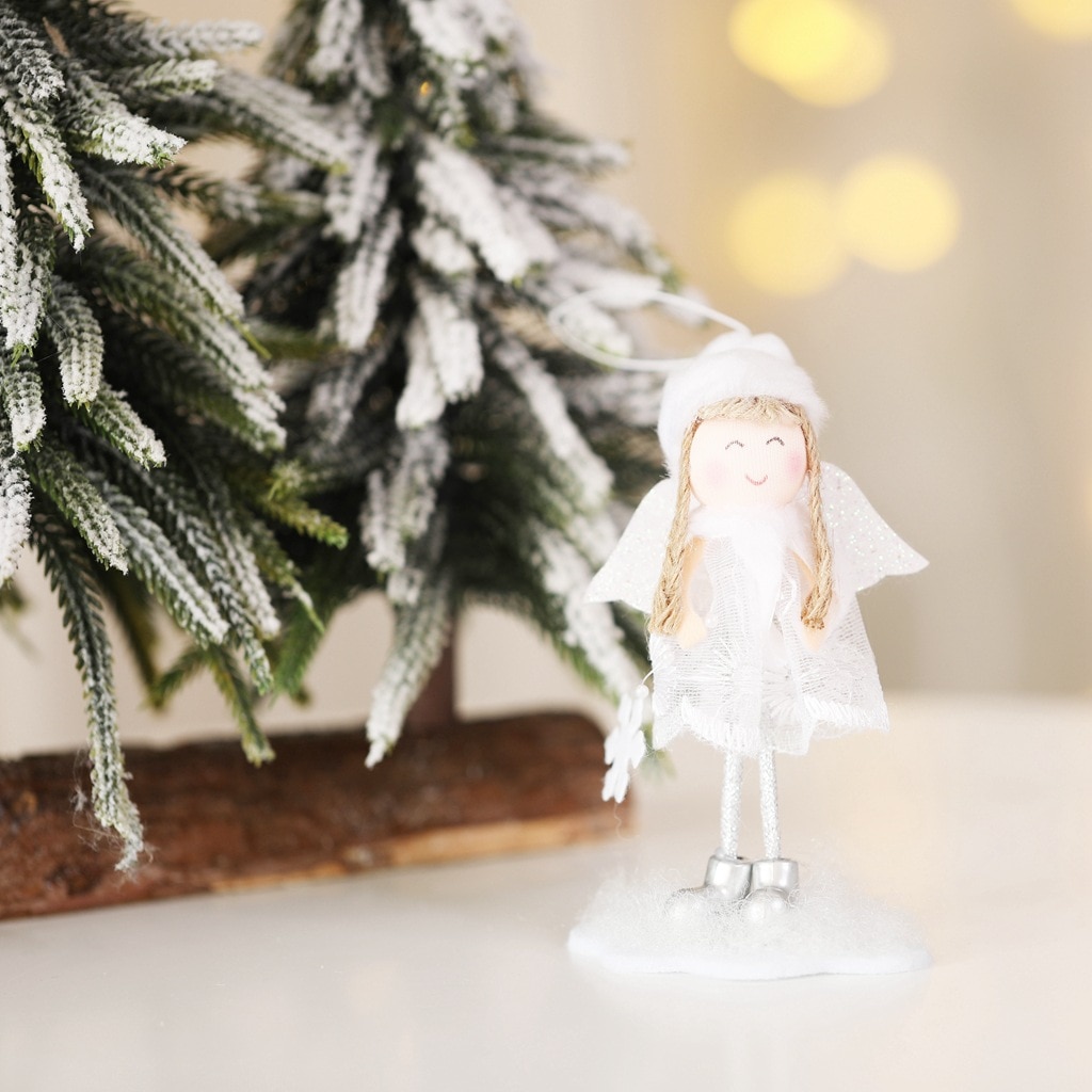 Angel Christmas Ornaments with Glitter Wings Angel Christmas Ornaments with Glitter Wings