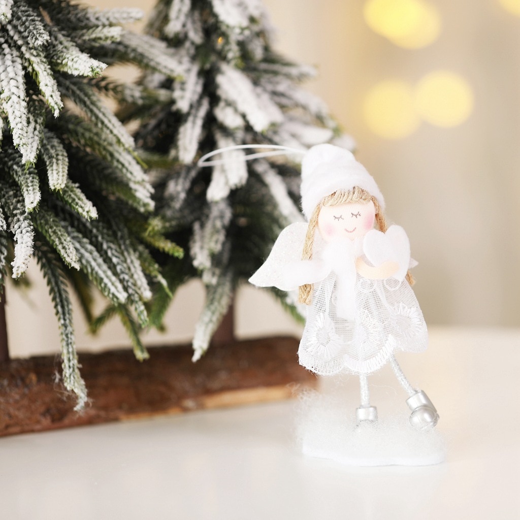 Angel Christmas Ornaments with Glitter Wings Angel Christmas Ornaments with Glitter Wings