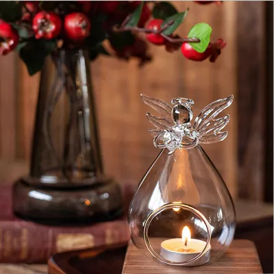 Angel Tea Light Holder Glass Candle Stand Angel Tea Light Holder Glass Candle Stand