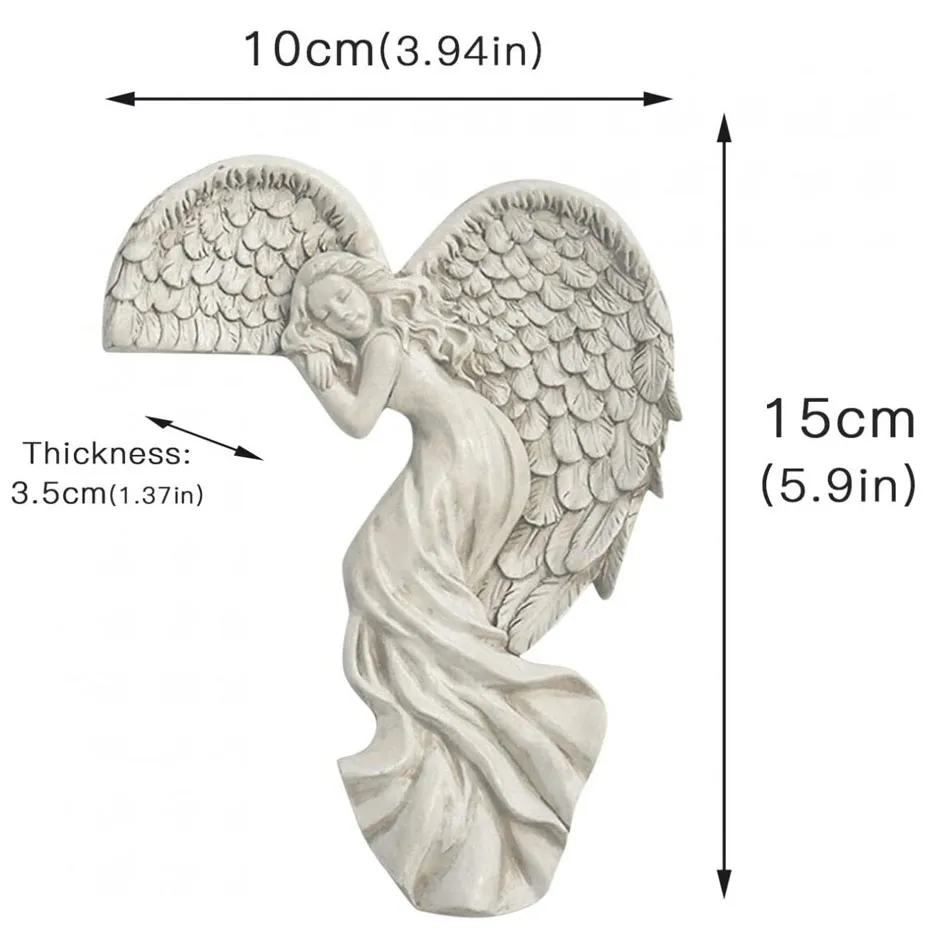 Angel Wings Home Gift Resin Craft Door Frame Ornament Indoor and Outdoor Garden Door Ornament