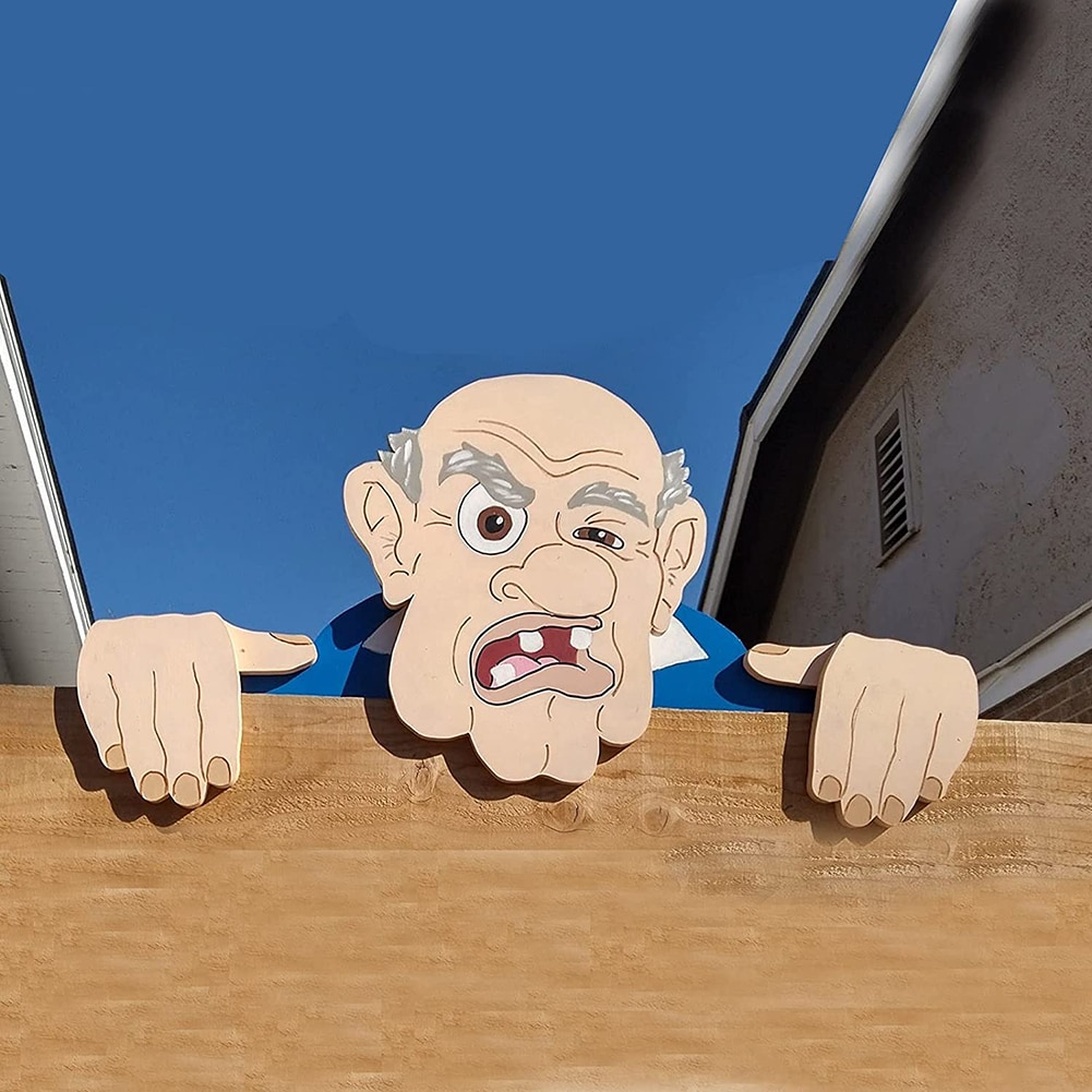 Angry Grandma/Grandpa Fence Peeker Angry Grandma/Grandpa Fence Peeker