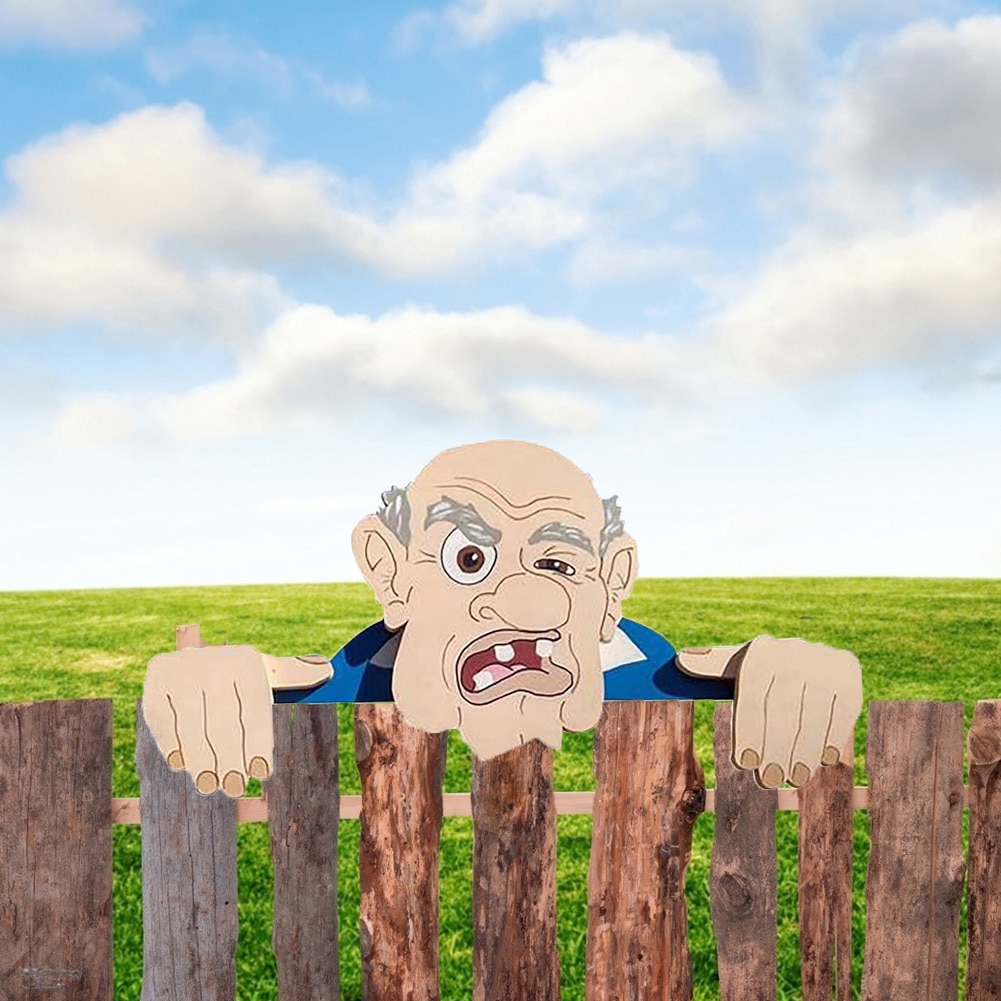 Angry Grandma/Grandpa Fence Peeker Angry Grandma/Grandpa Fence Peeker