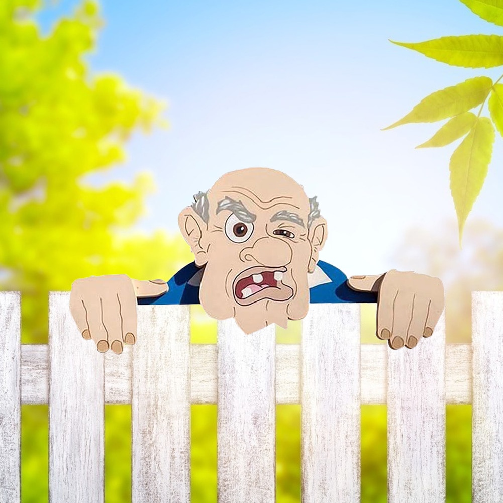 Angry Grandma/Grandpa Fence Peeker Angry Grandma/Grandpa Fence Peeker