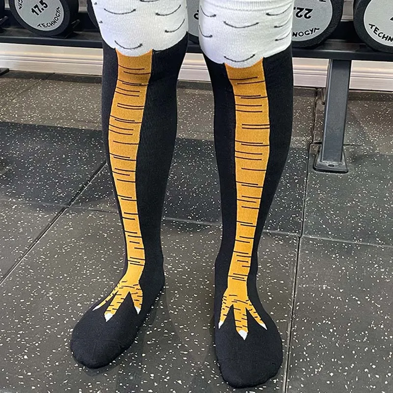 Animal Cartoon Cosplay Crazy Fitness Gym Deadlift Athletic Halloween Novelty Chicken Legs Knee-High Socks Funny Gifts Animal Cartoon Cosplay Crazy Fitness Gym Deadlift Athletic Halloween Novelty Chicken Legs Knee-High Socks Funny Gifts