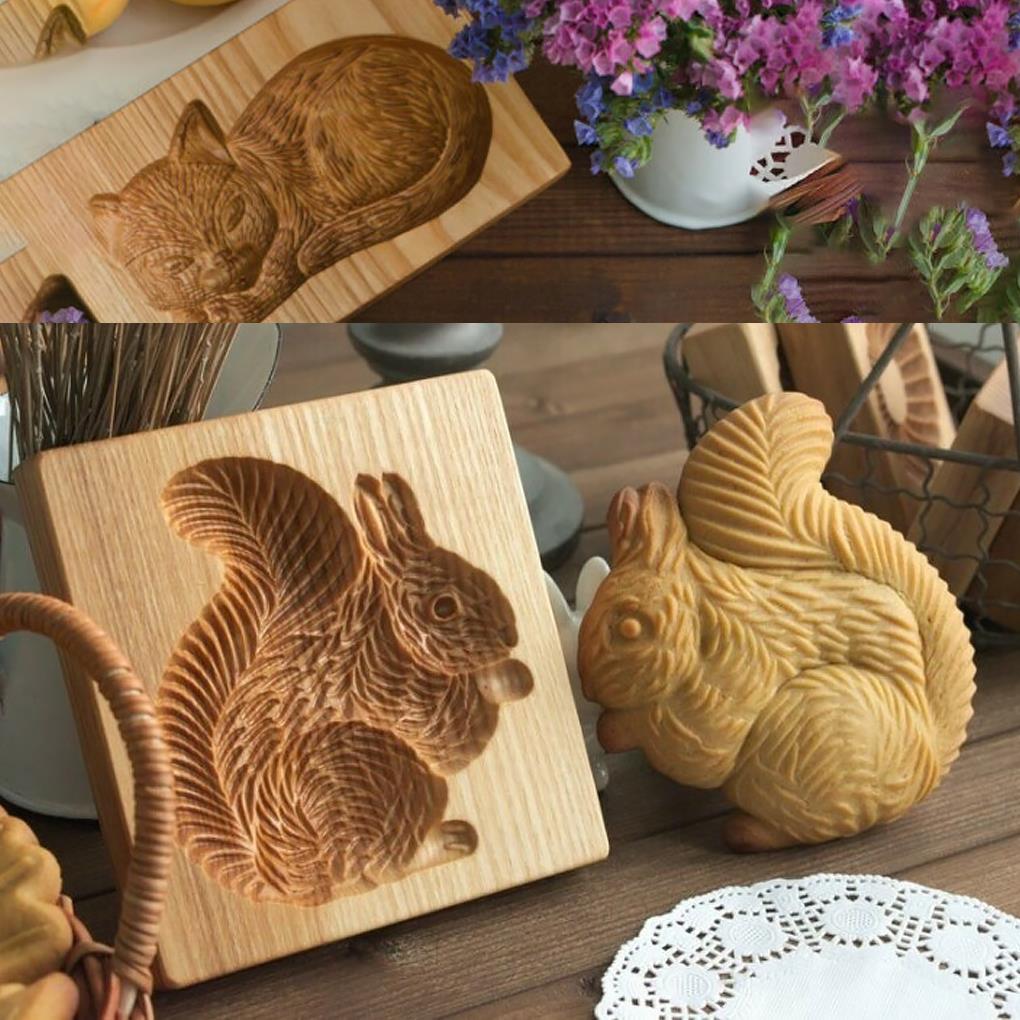 Animal Design Wooden Cookie Press Animal Design Wooden Cookie Press