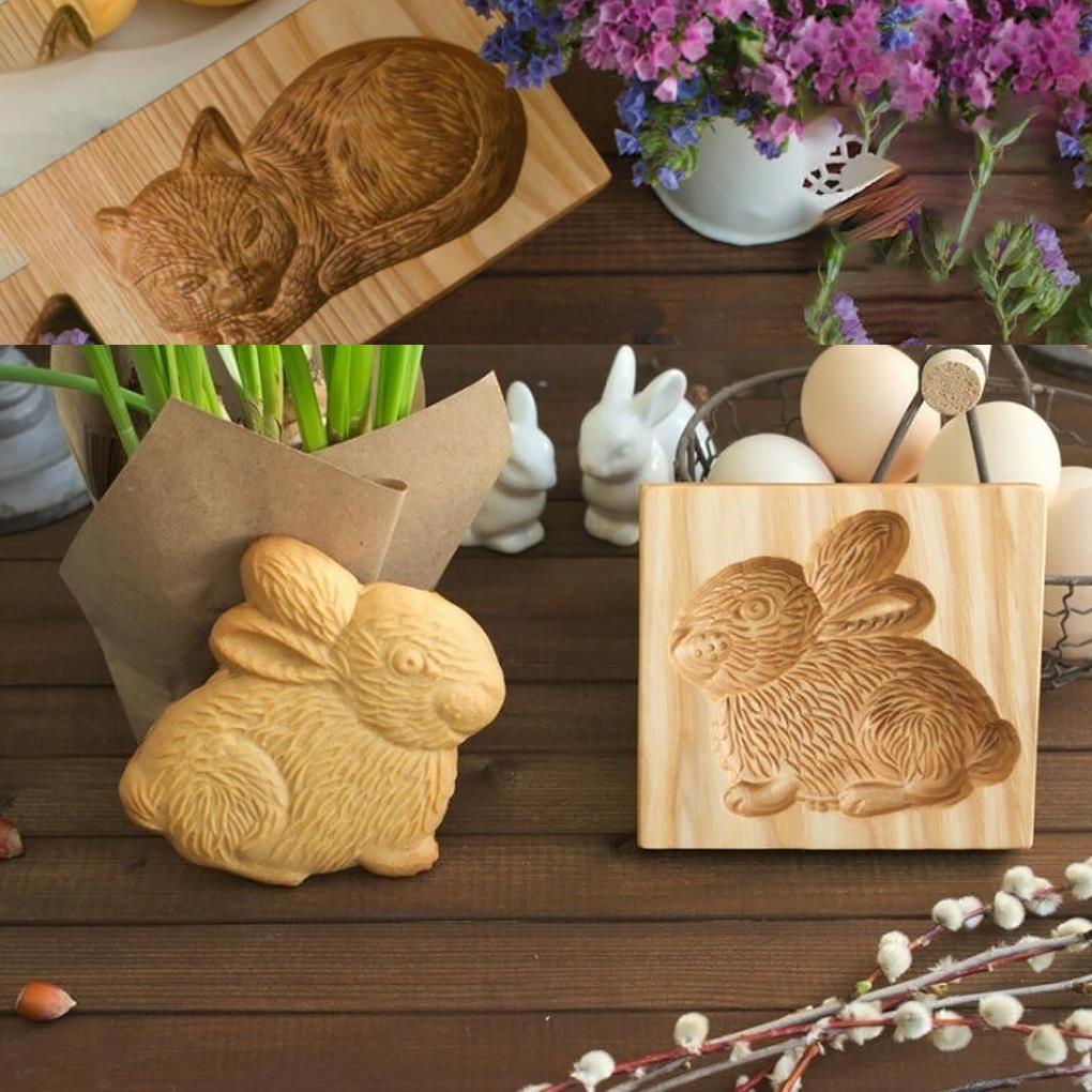 Animal Design Wooden Cookie Press Animal Design Wooden Cookie Press
