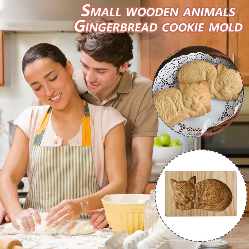 Animal Design Wooden Cookie Press Animal Design Wooden Cookie Press