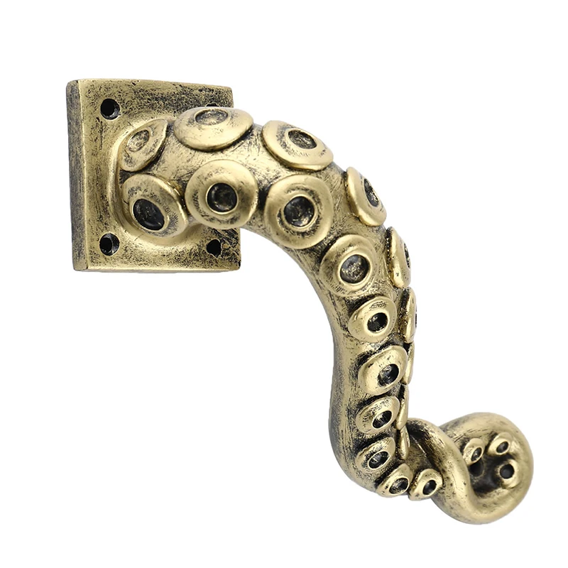 Animal Style Vintage Octopus Door Knob Outdoor Hook Furniture Drawer Bar Pulls Handle Hardware Ancient Pull Home Door