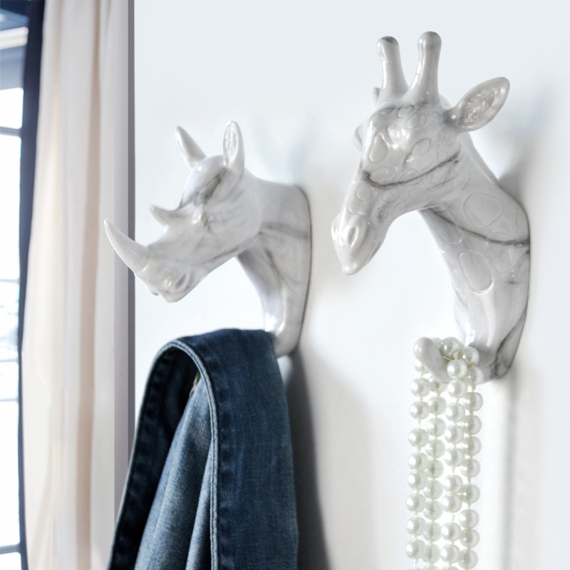 Animal Wall Hooks Metallic Color