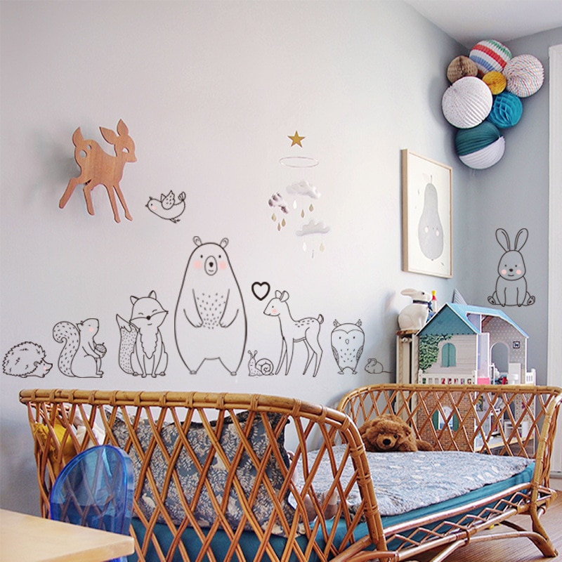 Animal Wall Stickers Children Room Decals Animal Wall Stickers Children Room Decals